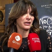 Fabiola Martínez, ante los medios de comunicación.
