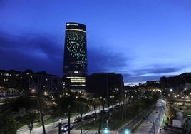 Torre de Iberdrola ubicada en Bilbao.