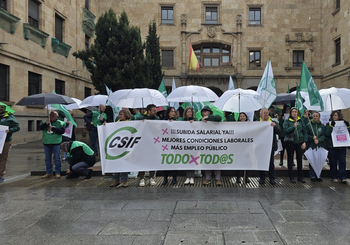 Concentración de CSIF de este viernes.
