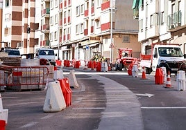 Las obras de remodelación de la carretera de Ledesma.