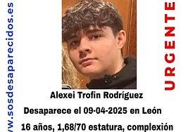 Imagen del joven desaparecido.