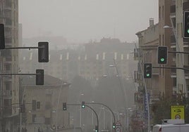Imagen de una intrusión de partículas de polvo africano en Salamanca.