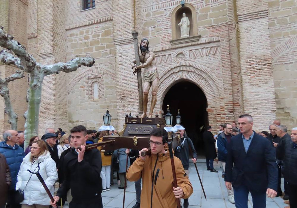 El flagelado del siglo XVI protagoniza la procesión del Jueves Santo en Cantalapiedra