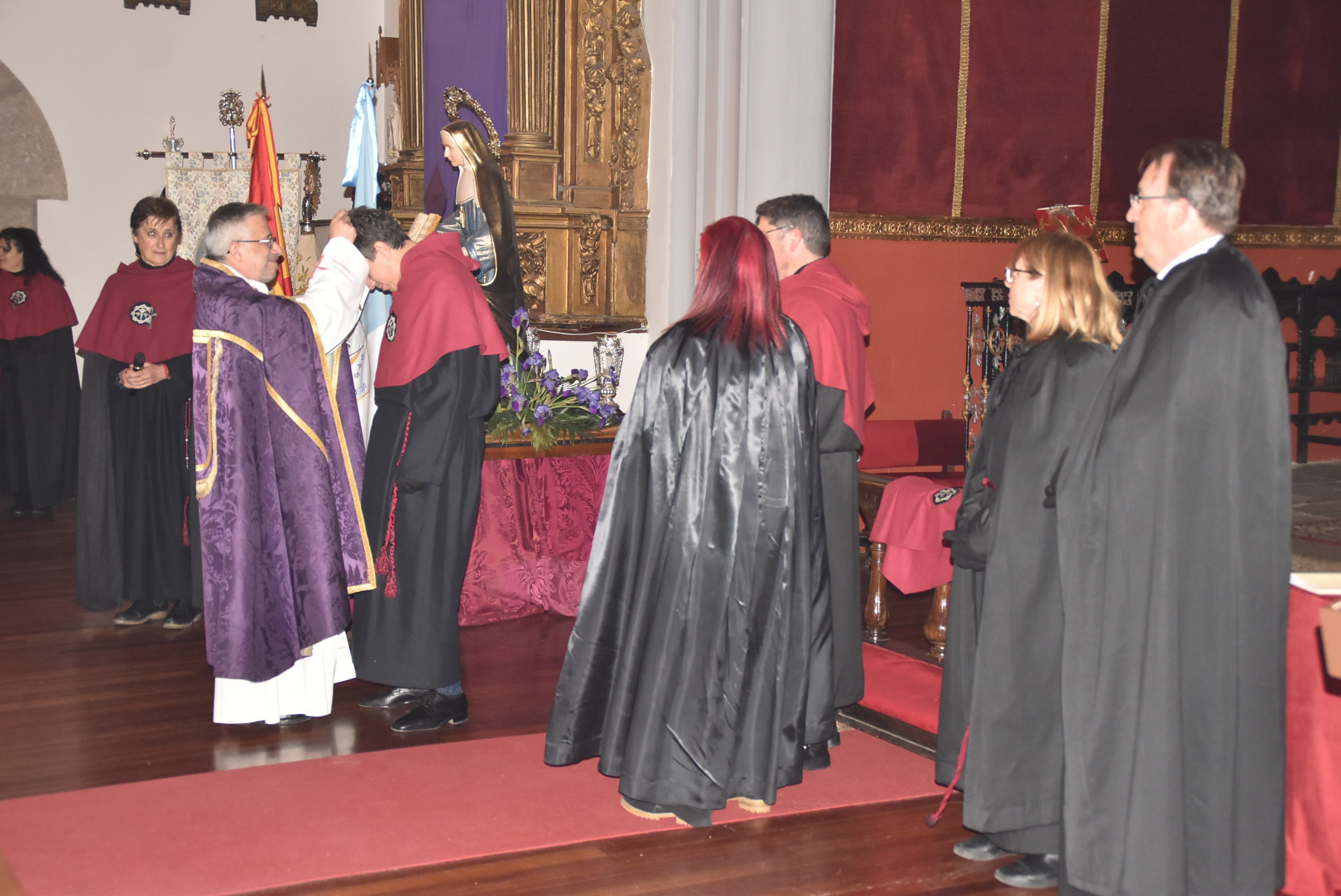 La lluvia acorta la procesión de la Virgen de las Angustias en Béjar