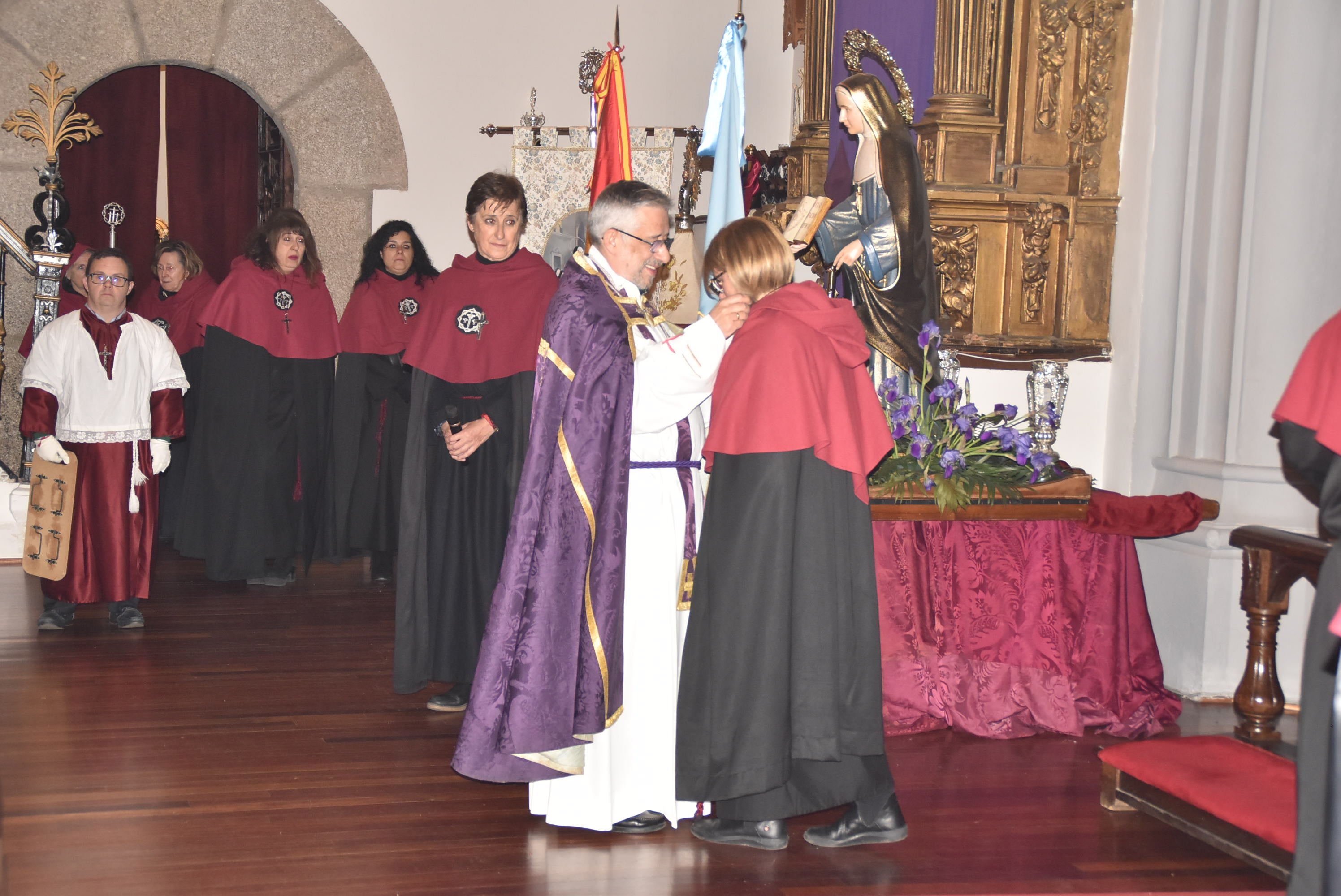La lluvia acorta la procesión de la Virgen de las Angustias en Béjar