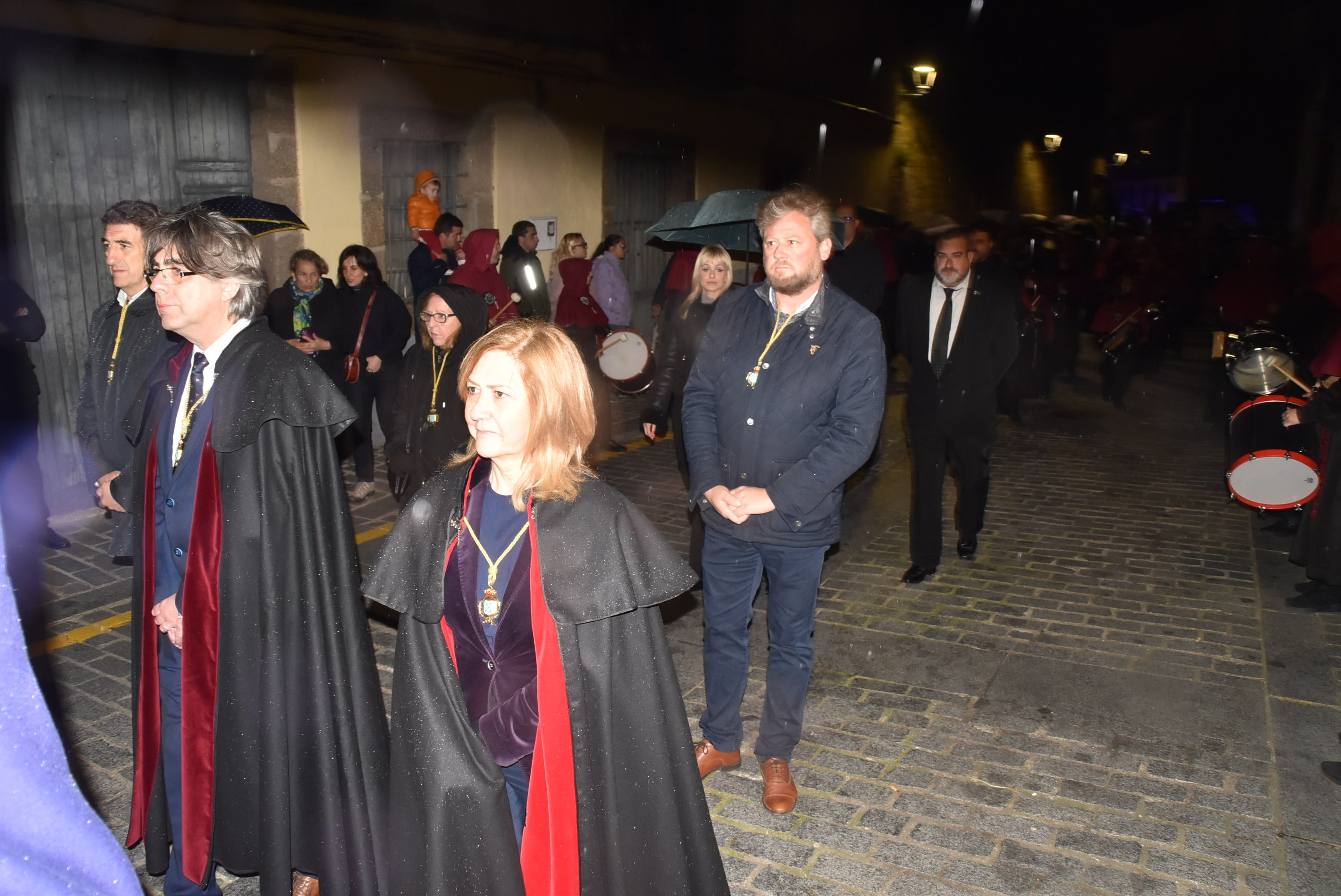 La lluvia acorta la procesión de la Virgen de las Angustias en Béjar