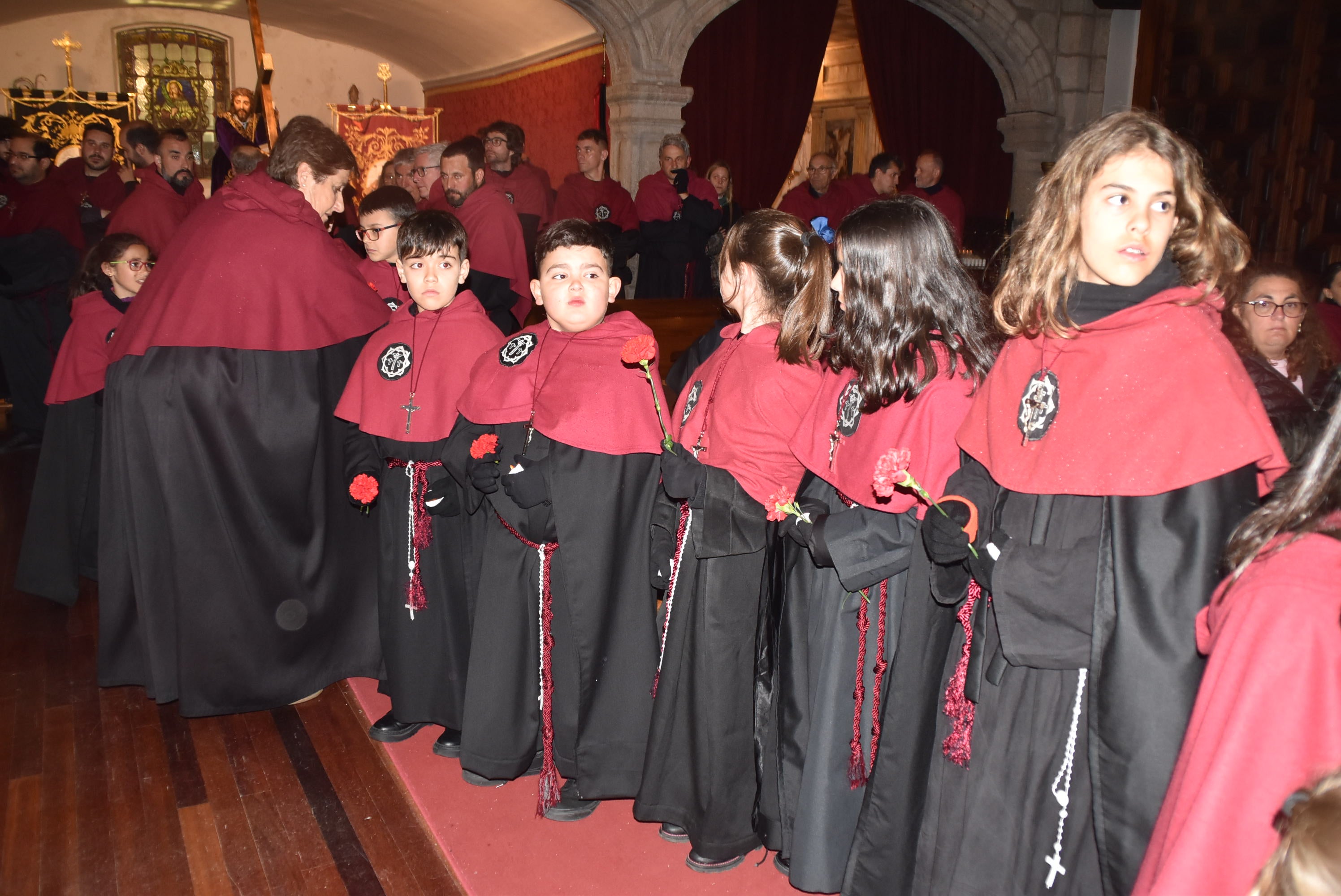 La lluvia acorta la procesión de la Virgen de las Angustias en Béjar