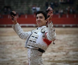 Marco Pérez, en una tarde de triunfo en Toledo.