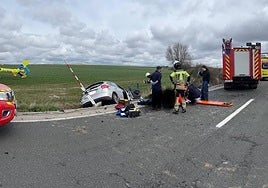 Imagen de los Bomberos de Burgos, tras el incidente.