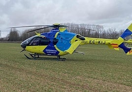 Imagen del helicóptero de Emergencias Sanitarias.