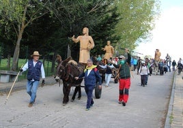 Cuatro imágenes formaron parte del recorrido peregrino entre Beleña y Fuenterroble