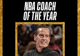 Imagen con la que la NBA ha anunciado el premio para Kenny Atkinson.