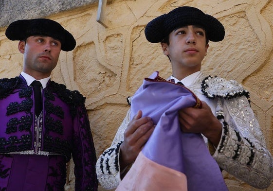 Marco Pérez en el patio de cuadrillas de La Glorieta.