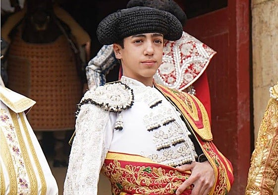 Marco Pérez, en el patio de cuadrillas de la plaza de toros de Valencia.