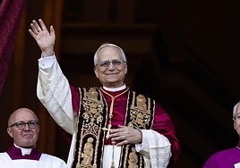 Robert Prevost, en su discurso ante las miles de personas congregadas en la Plaza de San Pedro.