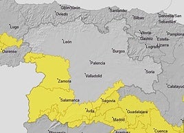 Tormentas con chubascos localmente fuertes y con granizo obligan a activar la alerta amarilla en estas tres provincias de Castilla y León