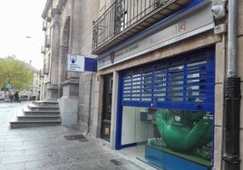 Imagen de la administración de lotería en la que se ha validado el boleto acertante.