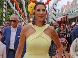 Paz Padilla en la Feria de Abril.