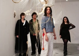 Los artistas Darío Hernández, Alex Bow, Dolorcica y Concepción García.