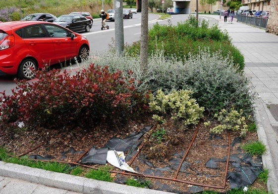 Jardín o depósito de tuberías