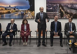 Grupo de Ciudades Patrimonio reunido en París este lunes.