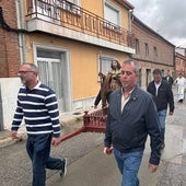 Procesión con San Isidro en Cantalapiedra.