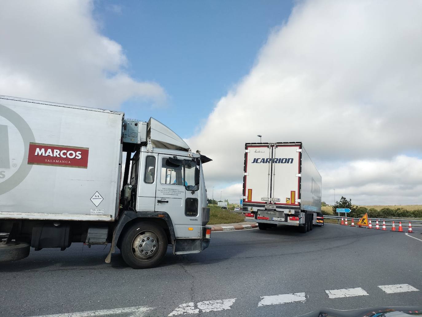 Corte inesperado en la A-66 a la altura de Guijuelo