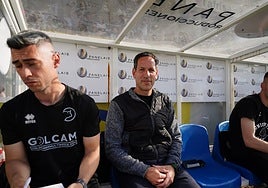 Acciari sentado en su banquillo en el Reina Sofía.