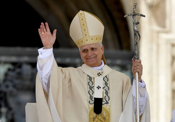 El Papa León XIV durante la misa de inicio de su Pontificado