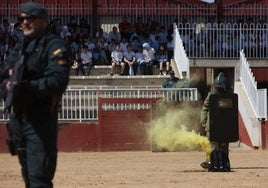 Un exhibición de la Guardia Civil en el recinto de arena.