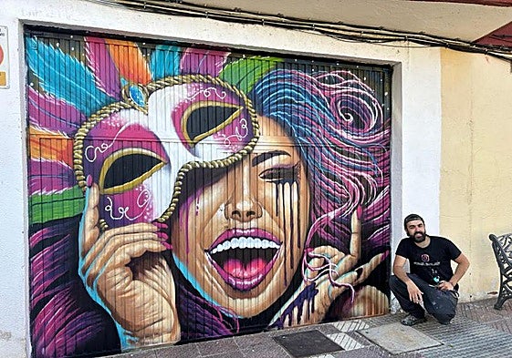 Rober Bece fue el artista invitado en el II Festival de Arte Urbano de Santa Marta de Tormes.