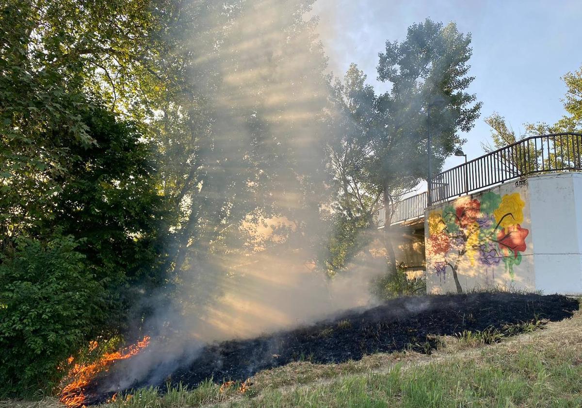 Imagen principal - Los Bomberos intervienen para sofocar dos incendios en Salamanca