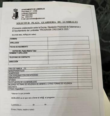 El segundo y polémico formulario que ha denunciado el PSOE.