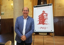 Eugenio Corcho, durante su comida de jubilación en El Casino.
