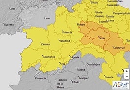 Imagen del mapa con los avisos activados.