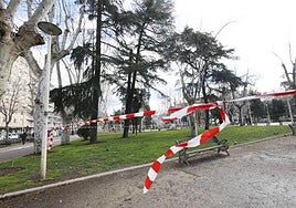 El Parque de la Alamedilla, cerrado en otra ocasión, por el mal temporal.