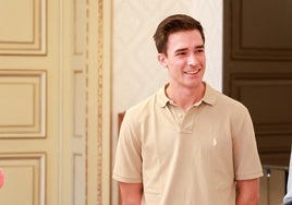 Mario García Romo, durante una recepción en el Ayuntamiento de Salamanca.