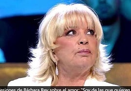 Bárbara Rey, en un programa de televisión.