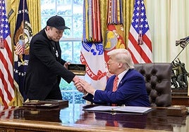 El presidente de Estados Unidos, Donald Trump, y el multimillonario Elon Musk.