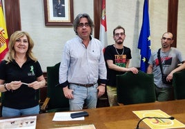 Purificación Pozo, Luis Francisco Martín, Carlos García y Lucas Reques, esta tarde en la presentación de los actos de San Juan en Béjar.