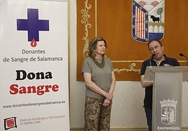 Vega Villar y Fernando Barbero, en el Salón de Recepciones.