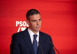 El presidente del Gobierno durante una rueda de prensa.
