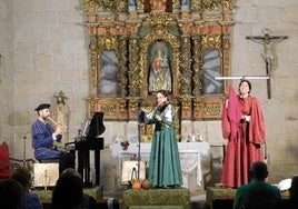 Un momento de la representación en El Manzano.