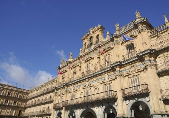 Ayuntamiento en la Plaza Mayor de Salamanca.