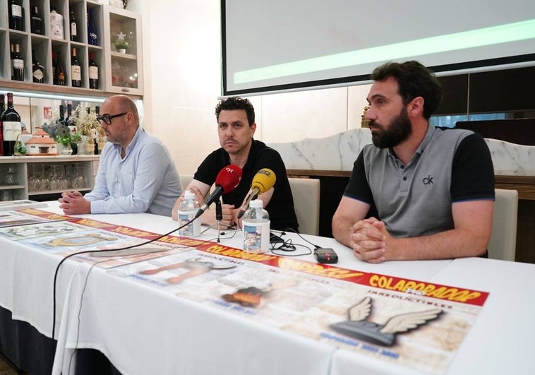 David Alonso Mata (director general), Luis Ignacio Delgado (director de campaña) y Alberto Alonso 'Guti' (responsable de marketing) durante el acto de presentación.