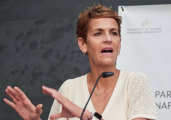 La presidenta del Gobierno de Navarra, María Chivite.