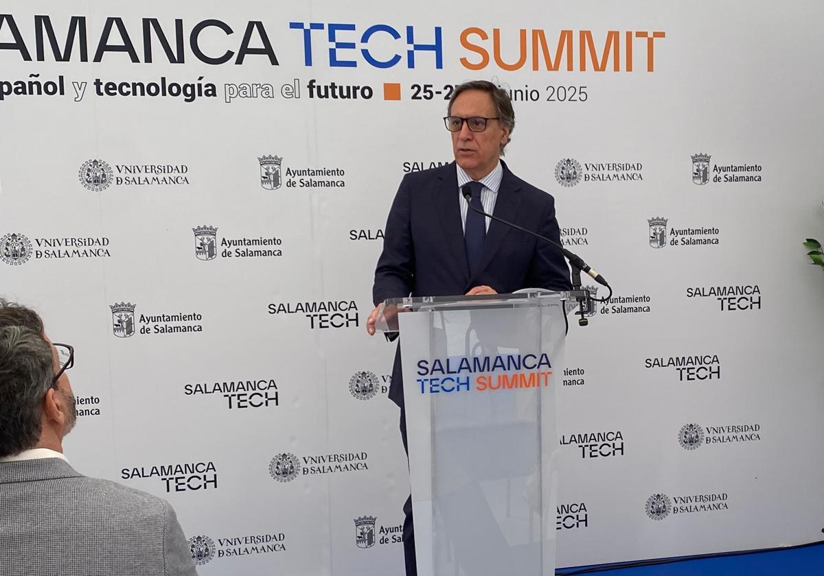Carbayo durante la inauguración del Salamanca Tech.