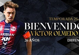 Víctor Olmedo se convierte en el primer fichaje de Antonio Paz