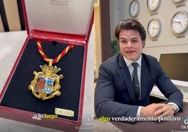 Capturas del vídeo viral publicado en TikTok por la empresa que ha comprado la Medalla de Oro de Salamanca.
