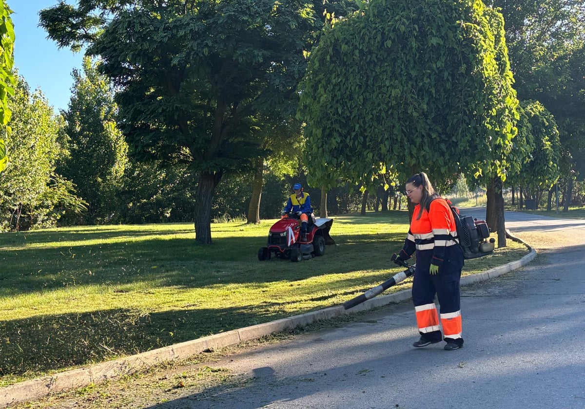 Trabajadores del programa 'Jovel' en Alba de Tormes.